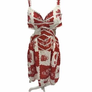 Multicolored mini sundress with long sleeves and spaghetti strap neckline